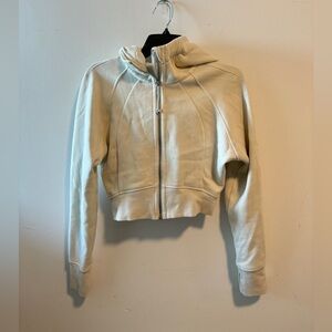 Lululemon scuba full zip cropped hoodie Bone 6